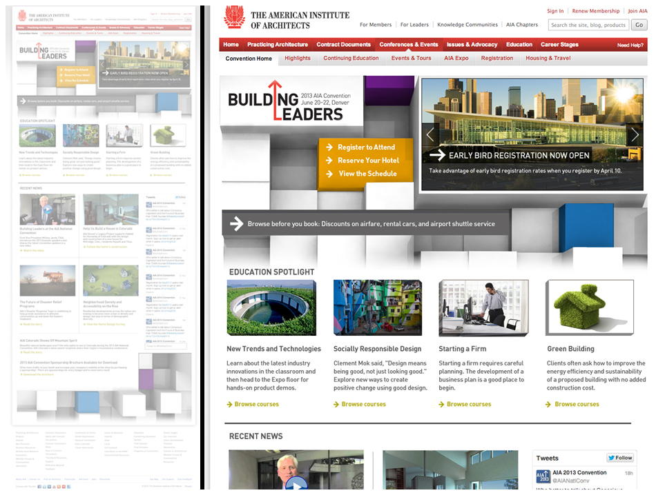 2013 AIA Conventon website