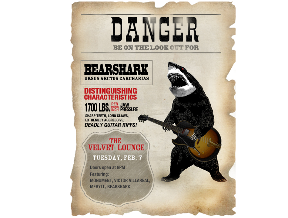 BearShark - Band print flyer